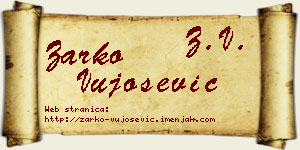 Žarko Vujošević vizit kartica